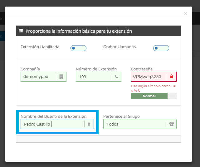 nombre persona conmutador