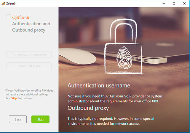 configuracion zoiper computadora proxy