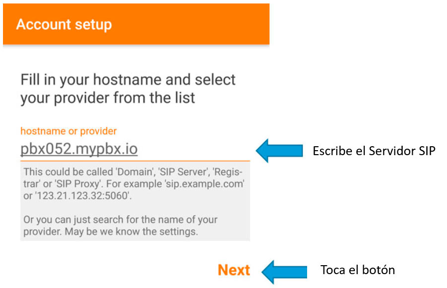 configurar zoiper android menu servidor sip