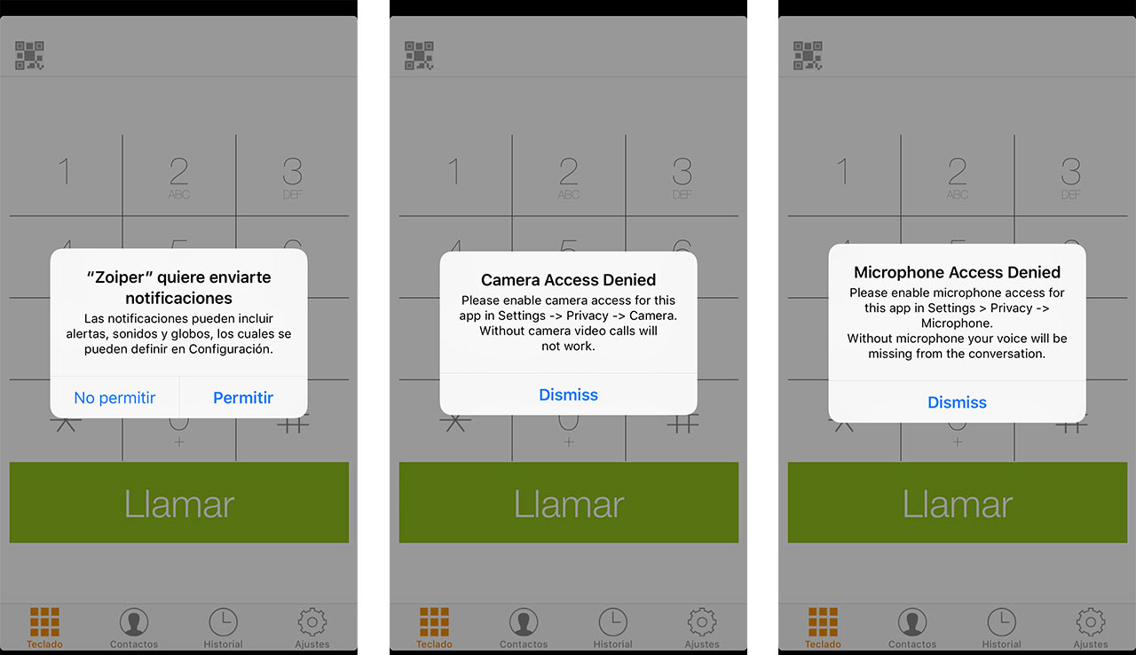 configurar zoiper iphone mensajes