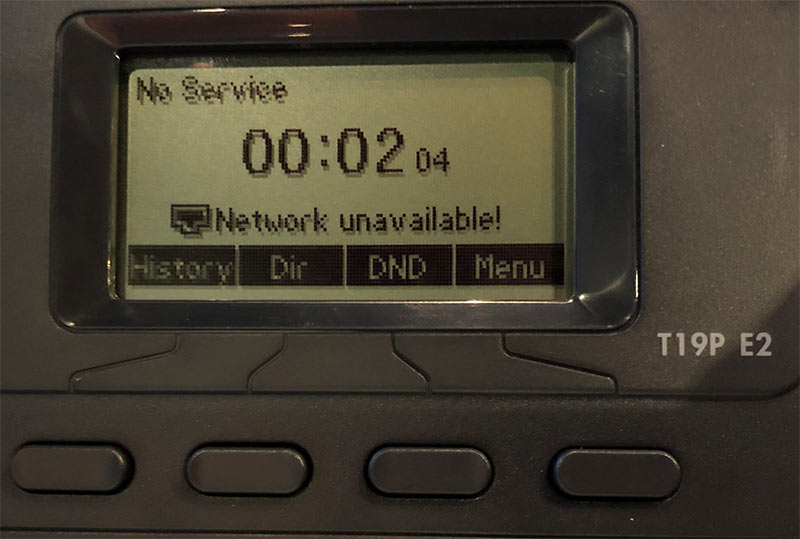 network unavailable